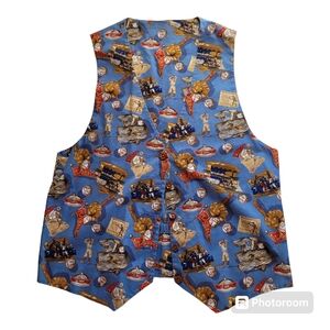 Vintage Baseball Summertime Women's Blue Vest